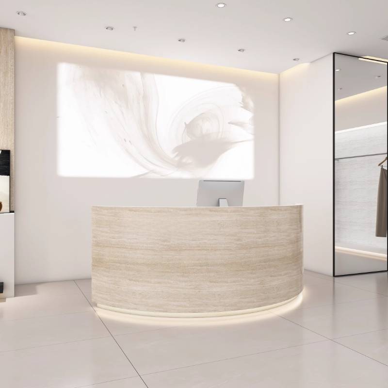 Banchi reception con logo di d - Office Furniture Logo recensione e prezzo