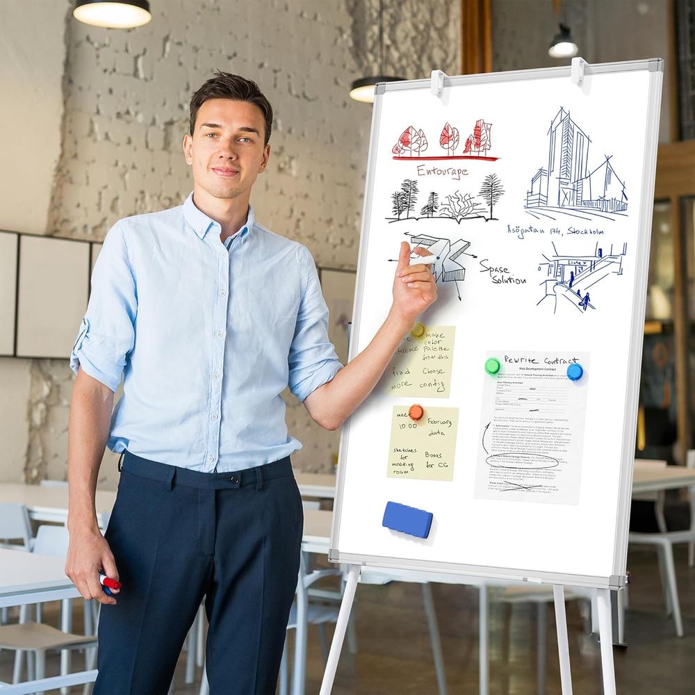 Lavagna bianca grande con supp - Whiteboard Easel Tripod recensione e prezzo